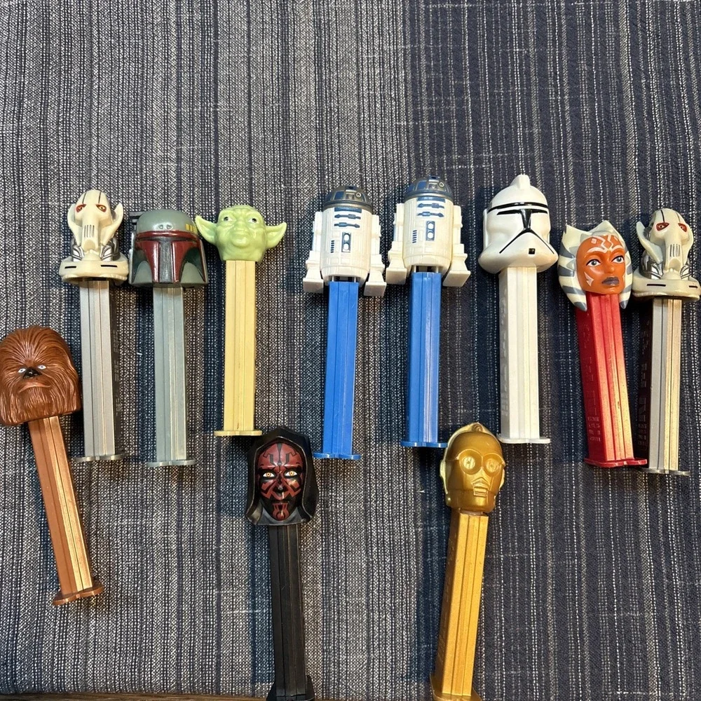 Vintage Pez Dispenser Lot of 11 Collection Star Wars Yoda Wookie Collection